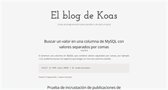 Desktop Screenshot of elblogdekoas.info